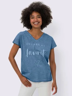 Linea Tesini T-Shirts<T-shirt imprimé teinture effet délavé