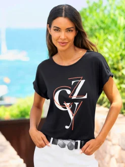 Rick Cardona T-Shirts<T-shirt imprimé viscose