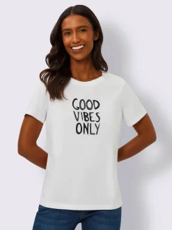 Mandarin T-Shirts<T-shirt inscription tendance