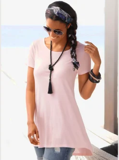 LASCANA T-Shirts<T-shirt large encolure ronde