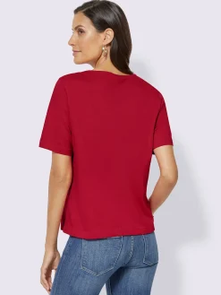 Creation L T-Shirts<T-shirt élégant col v effet gros lacet