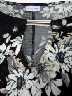 LASCANA T-Shirts<T-shirt long accessoire décoratif à l'encolure trou de serrure