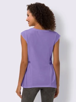 Linea Tesini T-Shirts<T-shirt long bordure en dentelle transparente