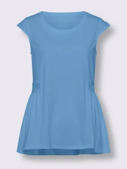 Linea Tesini T-Shirts<T-shirt long bordure en dentelle transparente