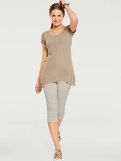 Linea Tesini T-Shirts<T-shirt long coupe évasée tendance