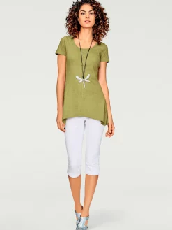 Linea Tesini T-Shirts<T-shirt long coupe évasée tendance