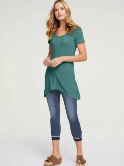 Linea Tesini T-Shirts<T-shirt long coupe évasée tendance