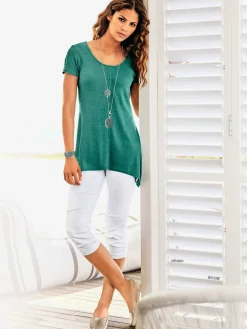 Linea Tesini T-Shirts<T-shirt long coupe évasée tendance