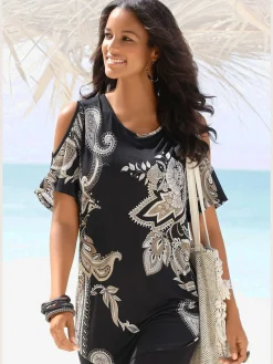 LASCANA T-Shirts<T-shirt long encolure ronde