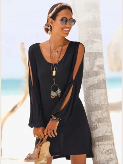 LASCANA T-Shirts<T-shirt long encolure ronde