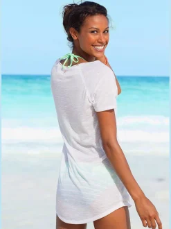 Venice Beach T-Shirts<T-shirt long imprimé néon tendance