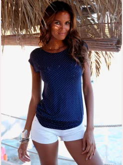 LASCANA T-Shirts<T-shirt long large ceinture à l'ourlet pour un port long ou court plissé