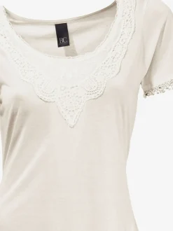 Linea Tesini T-Shirts<T-shirt long superbes détails en dentelle à l'encolure