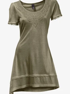 Linea Tesini T-Shirts<T-shirt long superbes détails en dentelle à l'encolure