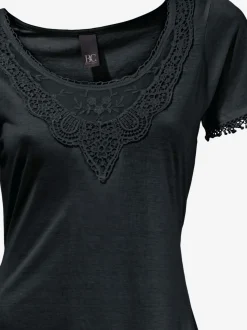 Linea Tesini T-Shirts<T-shirt long superbes détails en dentelle à l'encolure