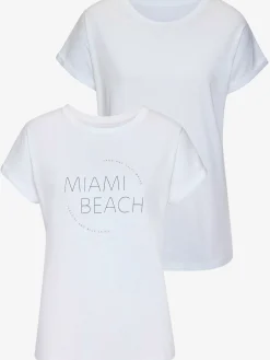 Vivance T-Shirts<T-shirt lot avec imprimé tendance uni devant