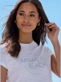 Vivance T-Shirts<T-shirt lot avec imprimé tendance uni devant