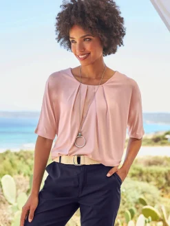 Linea Tesini Tenues De Cérémonie|T-Shirts<T-shirt manches chauve-souris viscose douce et fluide