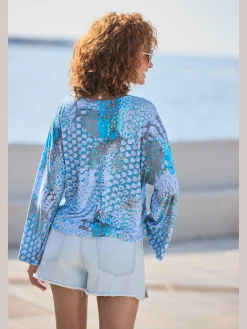 Buffalo T-Shirts<T-shirt manches chauve-souris encolure en v dégagée