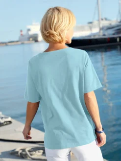 T-Shirts<T-shirt manches courtes col rond imprimé coquillages