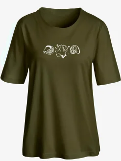 T-Shirts<T-shirt manches courtes col rond imprimé coquillages