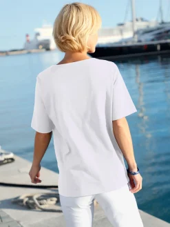 T-Shirts<T-shirt manches courtes col rond imprimé coquillages