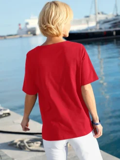 T-Shirts<T-shirt manches courtes col rond imprimé coquillages