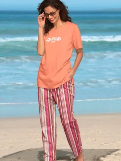 T-Shirts<T-shirt manches courtes col rond imprimé coquillages