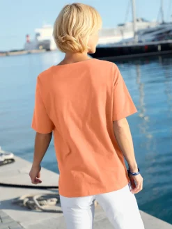 T-Shirts<T-shirt manches courtes col rond imprimé coquillages