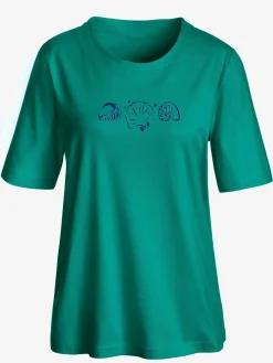 T-Shirts<T-shirt manches courtes col rond imprimé coquillages