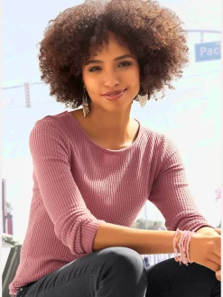 LASCANA T-Shirts<T-shirt manches longues basique de qualité