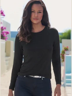 LASCANA T-Shirts<T-shirt manches longues basiques de qualité