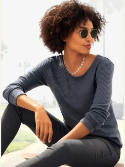 LASCANA T-Shirts<T-shirt manches longues basique de qualité