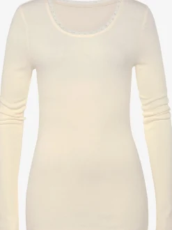 LASCANA T-Shirts<T-shirt manches longues dentelle florale délicate à l'encolure ronde