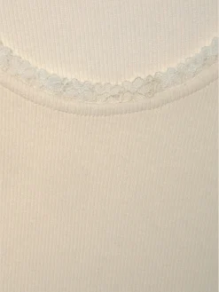 LASCANA T-Shirts<T-shirt manches longues dentelle florale délicate à l'encolure ronde