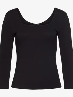 LASCANA T-Shirts<T-shirt manches longues encolure dos arrondie