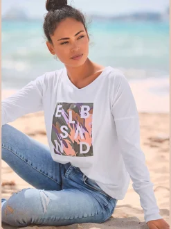 Elbsand T-Shirts<T-shirt manches longues large encolure ronde