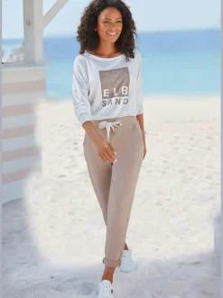 Elbsand T-Shirts<T-shirt manches longues large encolure ronde