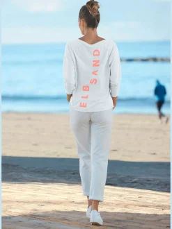 Elbsand T-Shirts<T-shirt manches longues large encolure ronde