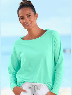 Elbsand T-Shirts<T-shirt manches longues large encolure ronde