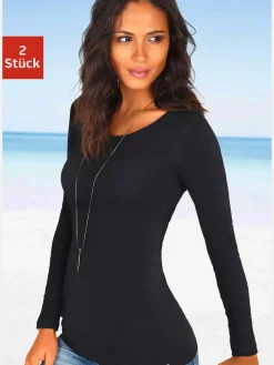 Bench. T-Shirts<T-shirt manches longues matière côtelée de qualité