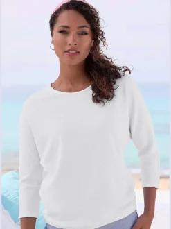 Vivance T-Shirts<T-shirt manches longues motif jacquard discret