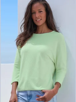 Vivance T-Shirts<T-shirt manches longues motif jacquard discret