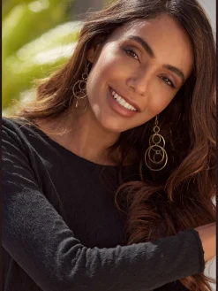 Vivance T-Shirts<T-shirt manches longues tricot fin ajouré