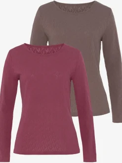 Vivance T-Shirts<T-shirt manches longues tricot fin ajouré