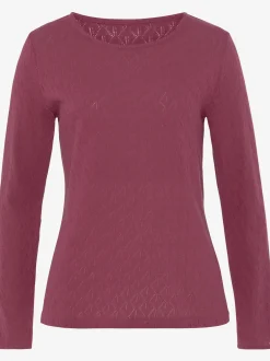 Vivance T-Shirts<T-shirt manches longues tricot fin ajouré