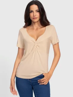 Ashley Brooke T-Shirts<T-shirt nœuds décoratifs à l'encolure