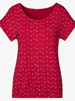 LASCANA T-Shirts<T-shirt petit nœud et découpe au niveau des manches