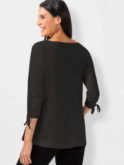 T-Shirts<T-shirt printanier bas évasé à gros boutons