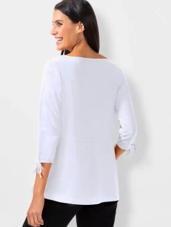 T-Shirts<T-shirt printanier bas évasé à gros boutons